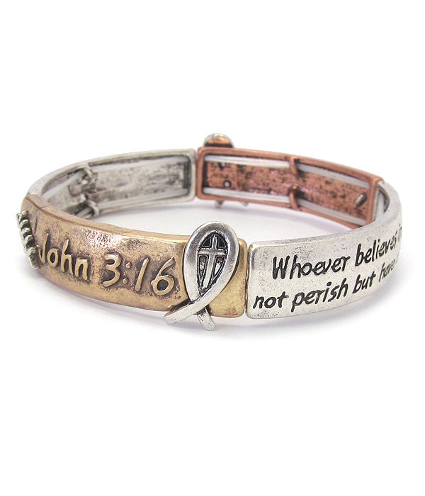 Antique Style John 3:16 Bracelet
