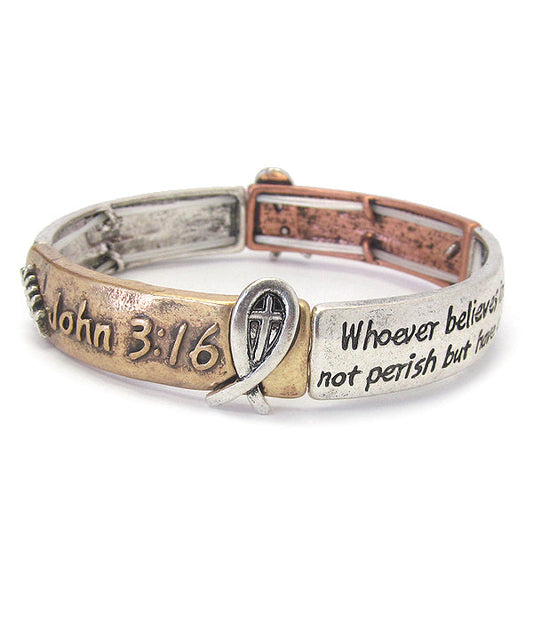 JOHN 3:16 RELIGIOUS STRETCH BRACELET